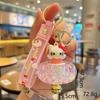 Llavero creativo de acrílico al óleo de Sanrio, bonito llavero de coche Kulomi, colgante para bolso, pequeño regalo
