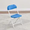 Silla Plegable de Plástico, Silla para Uso Doméstico con Respaldo, Silla Popular para Fotos, Silla de Comedor para Dormitorio, Silla Plegable para Oficina de Conferencias, Taburete Plegable para Exteriores