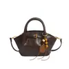 Bolso de Mano Pequeño Plegado Estilo Retro para Mujer Bolso Cruzado de Moda Colgante Bolso de Hombro Único Simple Elegante para el Trabajo
