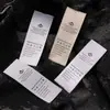 Etiqueta de cuello suave y amigable con la piel, etiqueta impresa, etiqueta tejida, etiqueta de talla universal, etiqueta con logo de diseño, etiqueta de cuello con acabado mate, etiqueta tejida