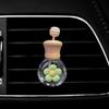 Botella de Perfume para Coche Flor Pequeña Rejilla de Ventilación Fragancia Aceite Esencial Botella Vacía Recargable Volátil Dibujo Animado Lindo Ambientador de Aire para Coche Botella Vacía