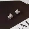 Pendientes de Tachuela de Cristal Coreanos y Japoneses de Lujo Ligero para Mujer Aguja de Plata S925 Pendientes de Moda Versátiles Pendientes de Diseño Socialité Moda