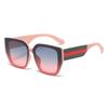 Gafas de Sol Vintage de Polígono con Montura Grande para Mujer Rayadas Color-Lucha Color-Lucha Gafas de Tiro Callejero Gafas de Sol de Moda de Alto Nivel
