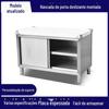 Bancada de Aço Inoxidável com Porta de Correr Comercial para Uso em Cozinhas, Hotéis e Cafeterias, Mesa de Preparo Grau 304, Especializada e Móvel