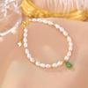 Pulsera de plata de ley S925 con cuentas redondas de jade Pixiu chapadas en oro de One Deer, elegante y a la moda.