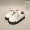 27-37 Dos Capas Algodón Cuero de Microfibra Zapatos de Tabla para Niñas Zapatos Deportivos Casual Infantil Ligero Estilo Coreano Zapatos de Entrenamiento Alemanes 6829
