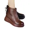Botas de algodón de suela gruesa y caña corta para mujer, nuevo estilo invierno 2026, forradas de felpa y engrosadas, botas de nieve, punta redonda, botas tipo Martin de moda