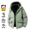 Chaqueta de Algodón Gruesa de Invierno para Hombre 2025 Nueva Deportiva al Aire Libre con Capucha Montañismo Pareja Ropa de Trabajo Abrigo Cálido Chaqueta de Algodón para Hombre