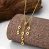 Collar Romano Pequeño para Hombre en la Cintura Moda Femenina Sencillo Combinable Temperamento Diseño de Alfabeto Inglés Nicho Cadena de Clavícula de Alta Gama