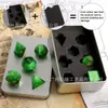 Juego de Mesa Dungeons & Dragons Color 7 Piezas traje Juego Agitar Múltiples Caras DND RPG Ojo de Gato Verde Dados