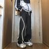 Pantalones rectos de pierna ancha con caída para hombre estilo americano, pantalones deportivos casuales de moda urbana para adolescentes