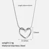 Moda de Comercio Exterior Europeo y Americano para Mujer Joyería Personalizada Sencilla Collar de Acero Inoxidable Colgante de Amor Versátil Exquisito Venta al por Mayor