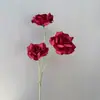 Rosas de Diamante de Tres Cabezas para Decoración de Bodas, Muros de Flores, Salones de Bodas, Flores Artificiales, Decoración del Hogar, Ramos de Rosas al por Mayor