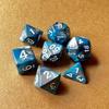 Dados Multicoloridos de Duas Cores Dados Digitais de 7 Peças Conjunto de Jogo de Tabuleiro para Grupo de Corrida Dados de Jogo Dnd