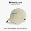 2026 Nueva Gorra de Béisbol Bordada con Letras Estilo Coreano para Mujer Gorra Lavada de Pico Redondo Hace que la Cara se Vea Más Pequeña Gorra en Stock Venta al por Mayor