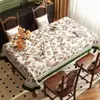Mantel Estilo Retro Americano, Sin Lavado, Impermeable, Resistente al Aceite, Lujo Ligero, Tacto de Alta Gama, Nuevo Modelo 2024, Tela para Mesa de Café