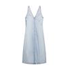 Exportación Transfronteriza al por Mayor Moda Europea y Americana Elegante Versátil Vestido de Mezclilla Decorativo Desgastado con Cuello en V 4365/082