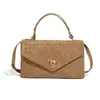 Bolso Tejido Nuevo Transfronterizo para Mujer, Bolso Nuevo de Solapa Tipo Sobre de Gamuza Otoño e Invierno, Bolso de Hombro Cruzado, Bolso de Mano, Bolso Mensajero