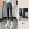 Pantalones de tiburón con forro polar para mujer para uso en exteriores en otoño e invierno, con forro polar extra y grosor, de cintura alta, control de abdomen, levantamiento de glúteos, leggings cálidos, pantalones de yoga