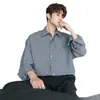 Temporada de primavera y otoño, alta gama, diseño de nicho, camisa de lentejuelas estrelladas, elegante y genial, camisa casual de manga larga para hombre