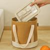 Bolsa de Almuerzo de Lona Gruesa, Bolsa de Almuerzo Tipo Satchel, Bolsa de Almuerzo Aislada y para Mantener Fresco, Bolsa de Lonchera Tipo Satchel con Cordón para Estudiantes y Trabajadores de Oficina