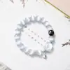 Pulsera de Ojo de Gato de Obsidiana Plateada Natural Moda Sensación de Alta Gama Magnética Pata de Gato Pulsera de Nicho Adorno para la Mano Venta al por Mayor
