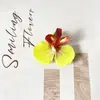 Novas Flores Artificiais de Orquídea Borboleta de 7cm para Decoração de Parede de Flores de Casamento, Materiais de Flores Artificiais para Buquês de Mão DIY, Presilhas de Cabelo e Cabeças de Flores Pequenas