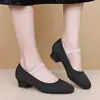 Sapatos de dança de caráter de teste de salto de faixa preta transfronteiriços sapatos de prática de balé étnico feminino infantil sapatos de dança para professor