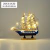 Adornos de Modelo de Velero Artesanía de Madera Barco Velero Navegación Suave Regalo para Día de Graduados Varones Decoración de Sala de Estar Shi Hua Otros
