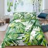 Juego de tres o cuatro piezas de impresión digital 3D transfronterizo para mapa personalizado europeo y americano comercio exterior planta hoja verde funda de almohada funda de edredón venta al por mayor