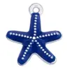 Ventas Directas de Fábrica Transfronterizas Creativo Exquisito Estrella de Mar Joyería DIY Colgante Individual Accesorios Materiales Aleación con Goteo de Aceite Colores Mixtos Venta al por Mayor
