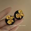 Pendientes Retro Acrílicos Coloridos Simples y Únicos de Gama Alta para Mujer, Estilo Francés Lujo Ligero Moda Color Brillante Clavos Exagerados