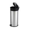Venta al por mayor del fabricante Cubo de basura de acero inoxidable de cierre lento Cubo sanitario con pedal para inodoro para baño, cocina, dormitorio del hogar