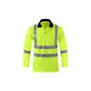 Camisa Polo Reflectante Fluorescente Transfronteriza Ropa de Trabajo Construcción de Carreteras Secado Rápido Cuello Solapa Manga Larga Ropa de Trabajo Personalización