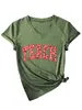 Camiseta de Manga Corta con Estampado de Corazón y Cuello en V para Mujer Tallas Grandes Estilo Europeo y Americano para Sitios Independientes de Amazon y Wish