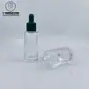 Em estoque 10ml-30ml frasco de óleo essencial de fundo grosso frasco de líquido de essência frasco de vidro redondo reto para transporte de viagem frasco sub-embalagem de cosméticos