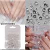 50 nail art gelo transparente zircão jóias diamante Super Flash mini fundo pontiagudo micro zircônio decoração de unhas olho de cavalo transparente rosa transparente branco redondo