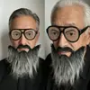 Set de barba y gafas falsas de Halloween para hombres, barba de fiesta, accesorio de broma, accesorios divertidos para fiestas