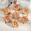 Cabeças de flores de peônia artificiais estilo europeu de 6 cm, decorações de flores de seda, adereços de casamento, adereços de fotografia, materiais de decoração de parede de flores