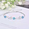 Pulseira de Trevo de Quatro Folhas, Pulseira da Sorte Europeia e Americana, Estilo Floresta para Estudante Feminina, Presente para Melhor Amiga e Amiga, Fabricante de Joias Atacado Cristal