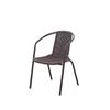 Mesa e Cadeira de Exterior com Combinação de Guarda-Sol Parasol Ar Livre Loja de Chá com Leite Café Cadeira de Rattan de Ferro Pátio Simples e Lazer