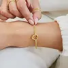 Amazon Europeo y Americano Nuevo Brazalete de Trébol de Cuatro Hojas con Circonita Dorada Brazalete Personalizado de Nicho con Forma de Corazón para Niñas Joyería Regalo