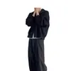Suéter Jaqueta Cardigan Casual Simples de Gola Alta Outono Inverno 2023 Transfronteiriço Moda de Inverno Masculina Marca Estilo Preguiçoso Agulha