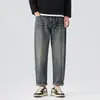 Ropa de Hombre Fengshe / 2026 Otoño-Invierno Novedad para Hombre Estilo Japonés Holgados Jeans Retro Cónicos Ligeramente Acampanados Pantalones de Mezclilla