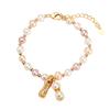 Pulsera de Perlas de Agua Dulce Redondas Simples Dulces Cercanas con Forma de Cacahuete para Mujer, Venta al por Mayor de Perlas Naturales Shanhaihu de Zhuji