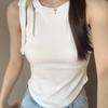 Camisola de Laço Feminina Verão Roupa Íntima Pura Alça Lustrosa Top Sem Mangas Lindo Top Sutiã Envolvente para as Costas Feminino