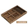Bandeja de té de estilo japonés personalizada para el hogar, juego de té de madera maciza, bandeja de regalo para frutos secos, caja de almacenamiento dividida, bandeja para refrigerios, bandeja de té de estilo chino