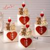 Decoração de bolo de dia dos namorados 2025 Decoração de coelho de urso tridimensional 2.14 Vela de amor de confissão de casal Plug-in