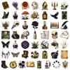 Compra directa transfronteriza [con certificación ce.cpc] 50 pegatinas decorativas creativas de setas de bosque vintage en estilo retro oscuro