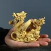 Buxo Esculpido Ornamentos Hanlong Dragão do Zodíaco de Madeira Fuxinglong Sala de Estar Escritório Artesanato Doméstico Presentes